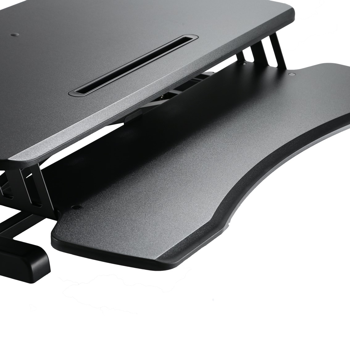 STAND DE ESCRITORIO EWENT EW1545 AJUSTABLE EN ALTURA Y CON BANDEJA PARA TECLADO