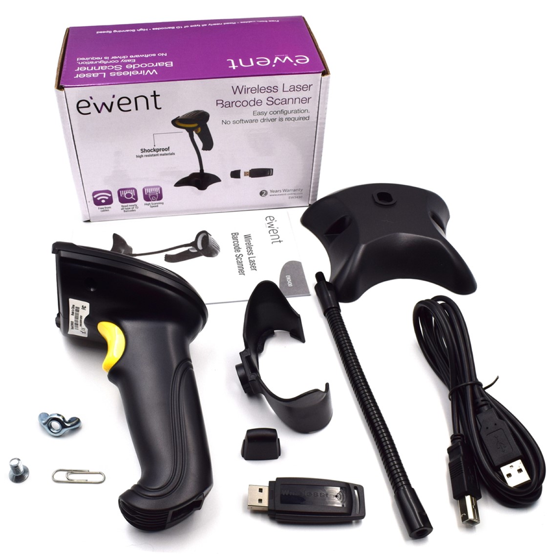 LECTOR CODIGO DE BARRAS EWENT EW3430 WIRELESS