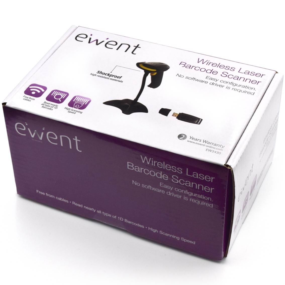 LECTOR CODIGO DE BARRAS EWENT EW3430 WIRELESS