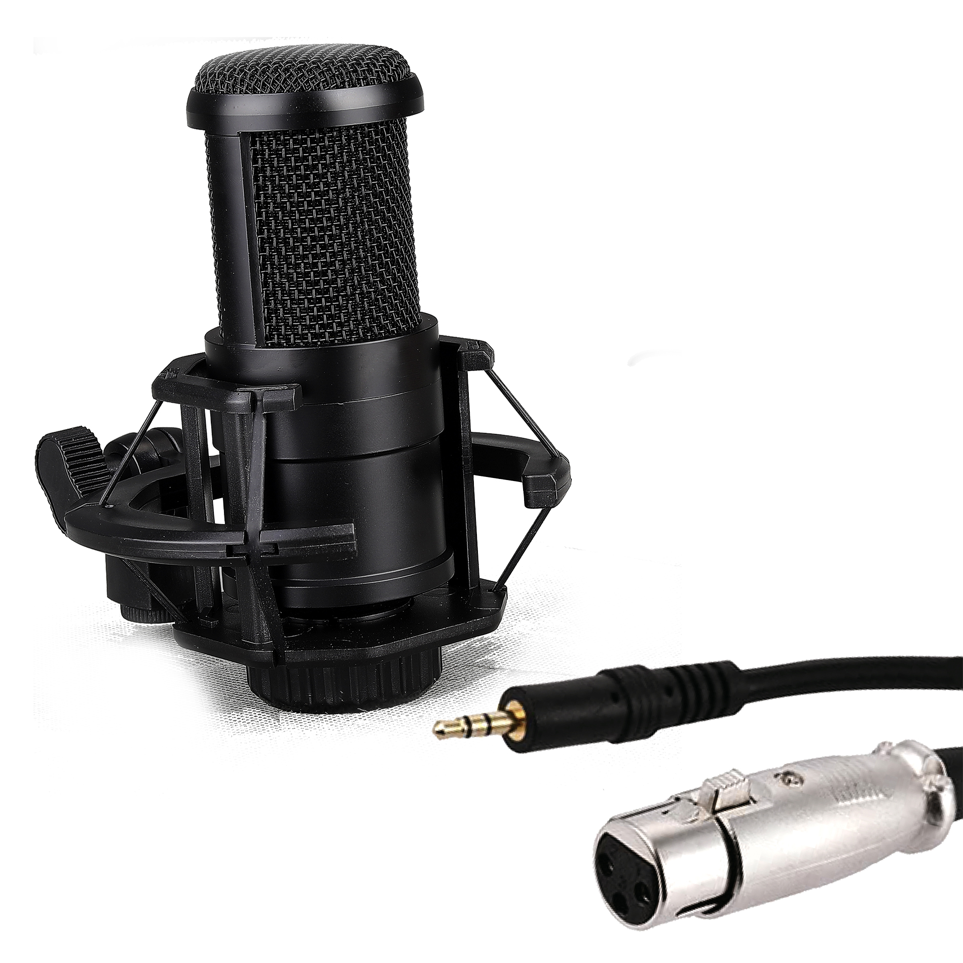 Kit Microfono Phoenix StreamCast Pro gaming conector jack, Brazo articulado, Filtro antipop y Montura antivibracion