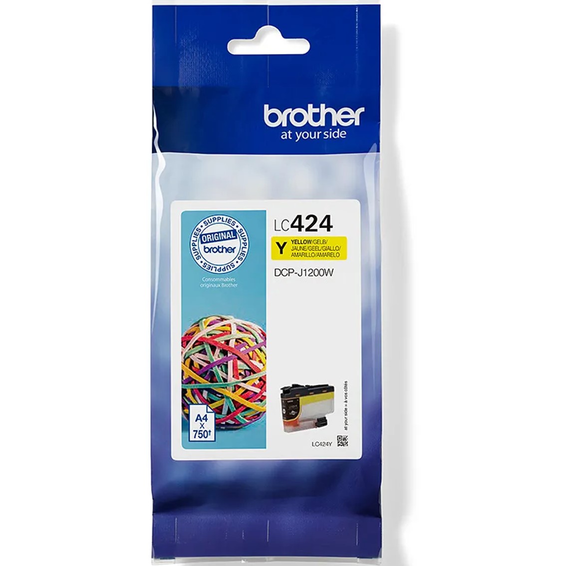 CARTUCHO TINTA BROTHER LC424Y AMARILLO 750 PAGINAS