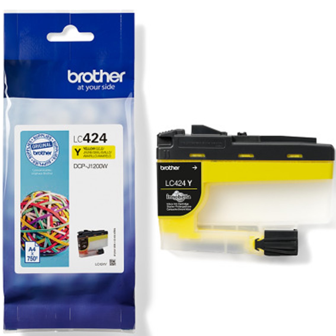CARTUCHO TINTA BROTHER LC424Y AMARILLO 750 PAGINAS