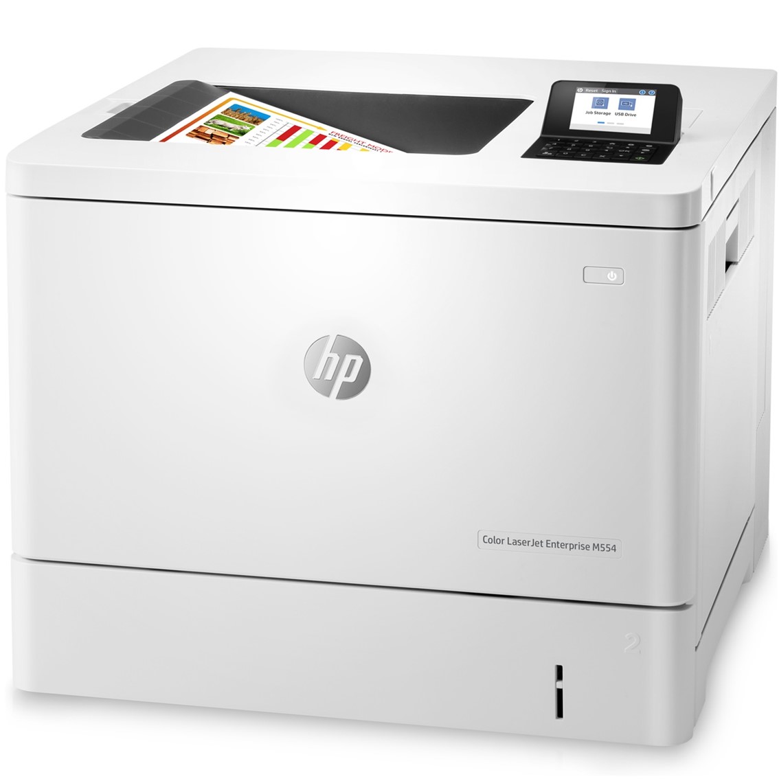 IMPRESORA HP LASER COLOR LASERJET ENTERPRISE M554dn A4/ 35PPM/ 1GB/ USB/ RED/ DUPLEX IMPRESION
