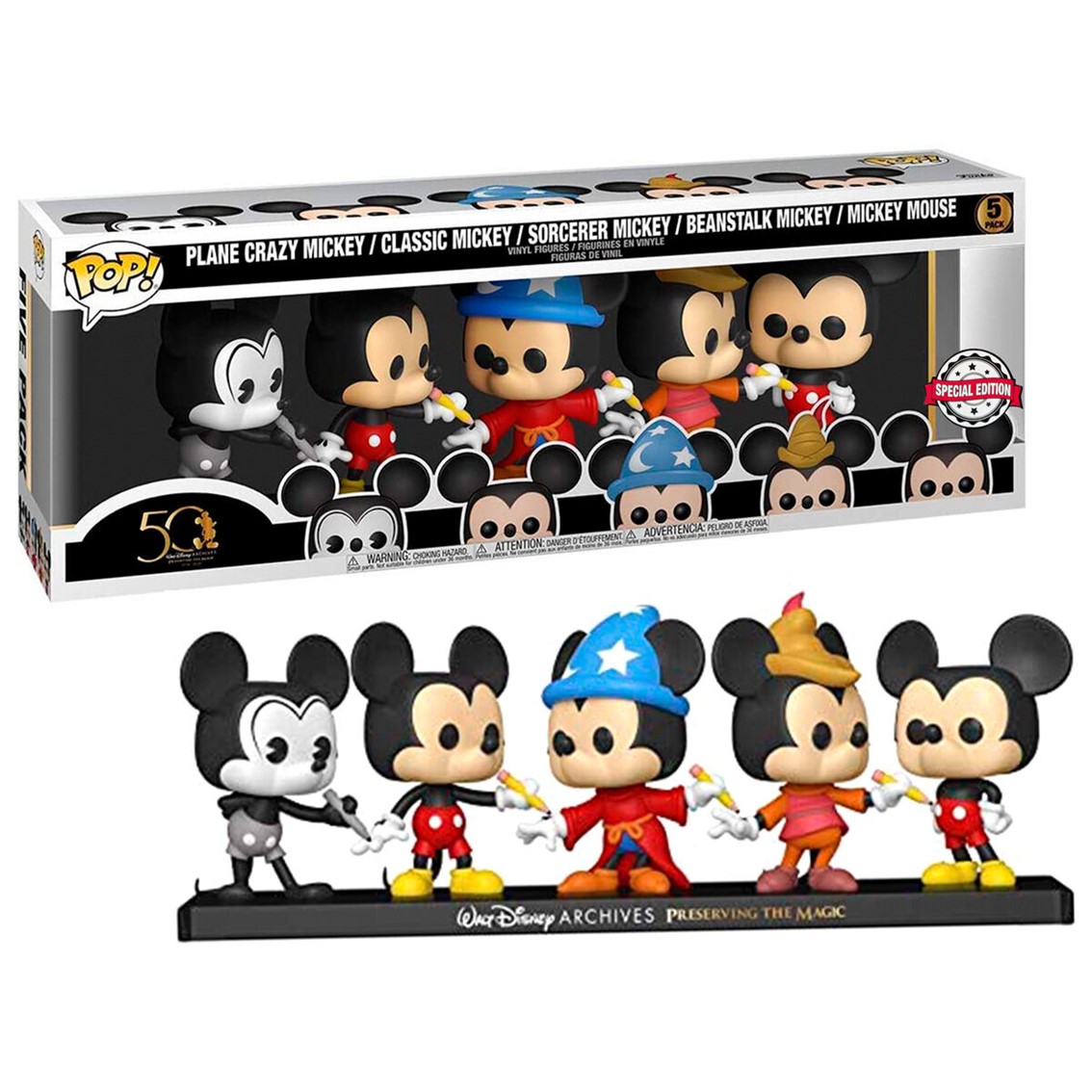 FUNKO POP DISNEY ARCHIVOS PACK PREMIUM 5 MICKEY MOUSE 51118