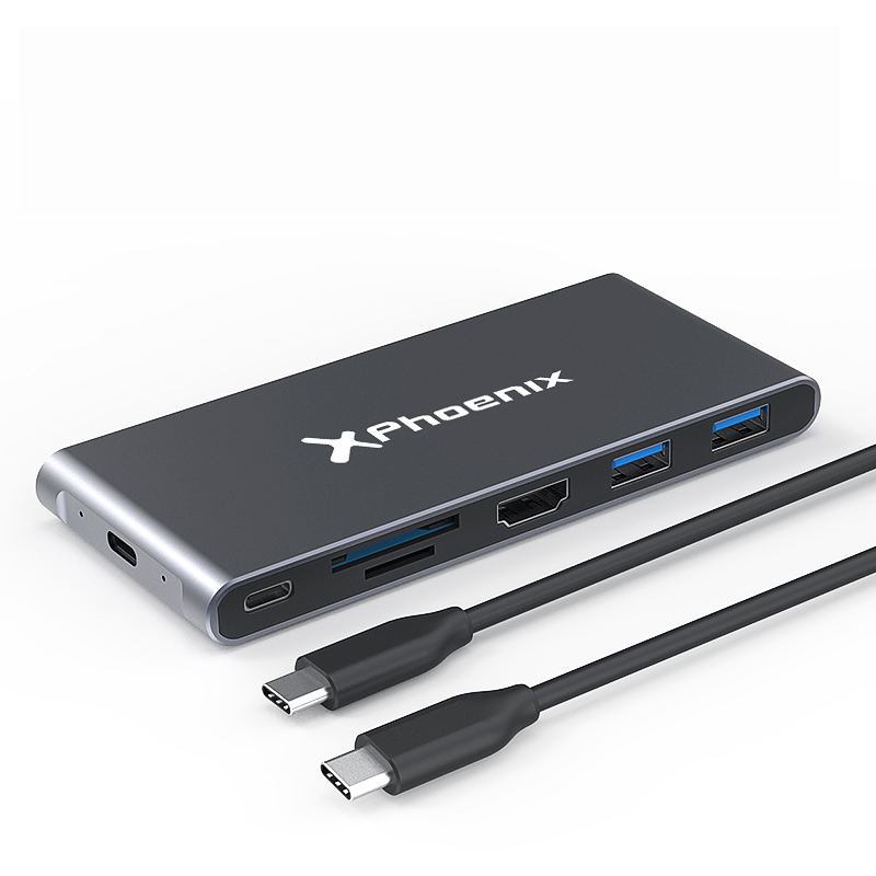 Docking Caja externa Phoenix para disco M.2 con HUB usb tipo C 6 en 1