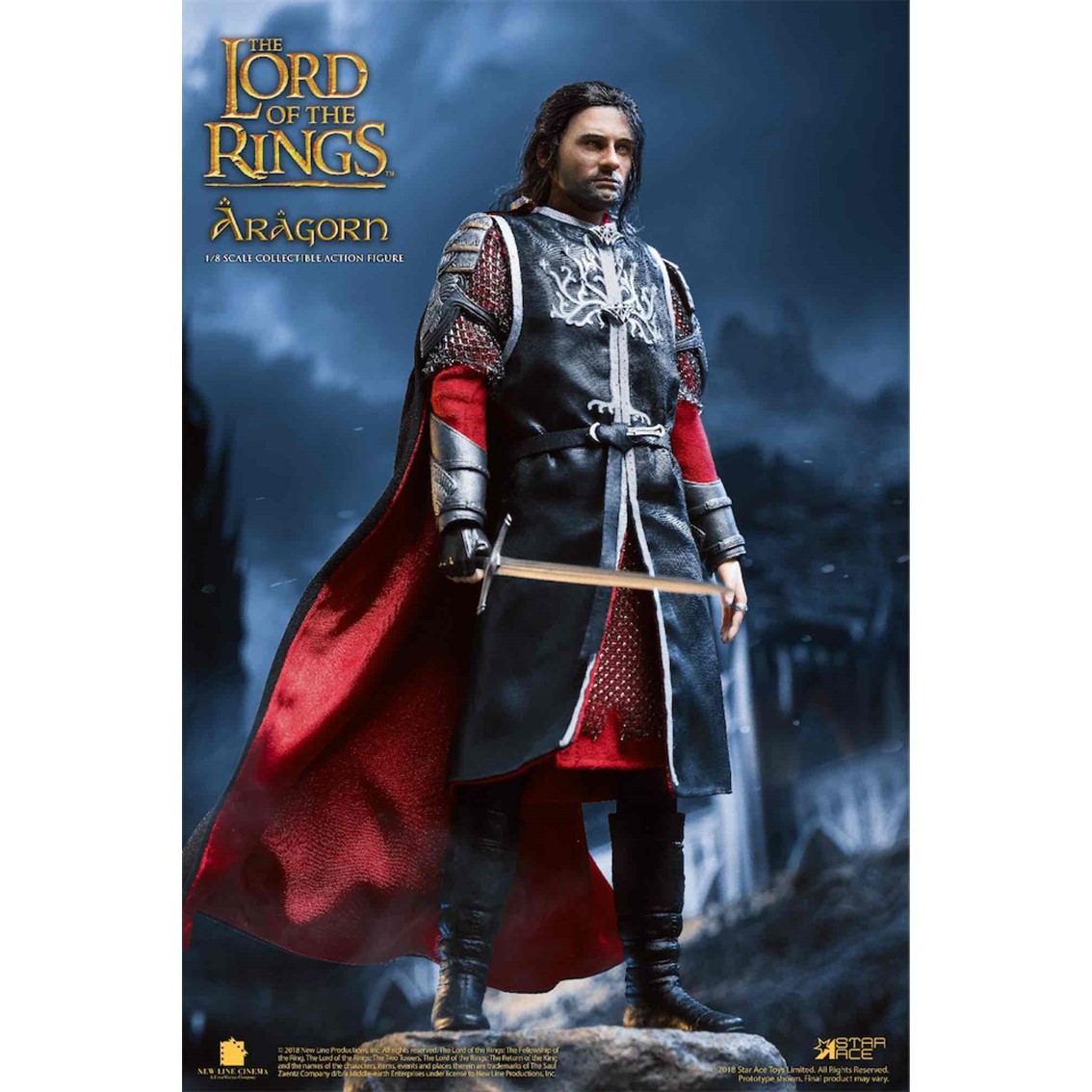 FIGURA STAR ACE EL SEÑOR DE LOS ANILLOS ARAGORN 2.0 VERSION DELUXE REAL MASTER SERIE 22.5 CM