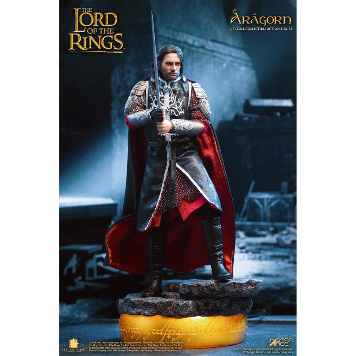 FIGURA STAR ACE EL SEÑOR DE LOS ANILLOS ARAGORN 2.0 VERSION DELUXE REAL MASTER SERIE 22.5 CM