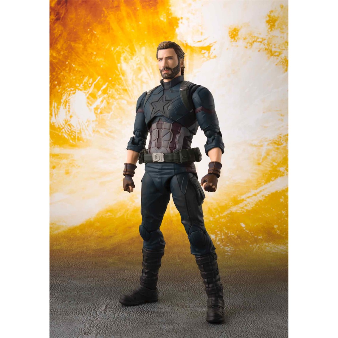 FIGURA TAMASHI NATIONS MARVEL AVENGERS INFINITY WAR CAPITAN AMERICA 16 CM SET DE EFECTOS ESPECIALES