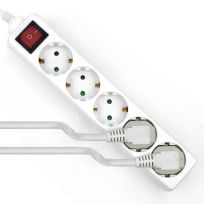 REGLETA EWENT 5 TOMAS SHUCKO 16A INTERRUPTOR