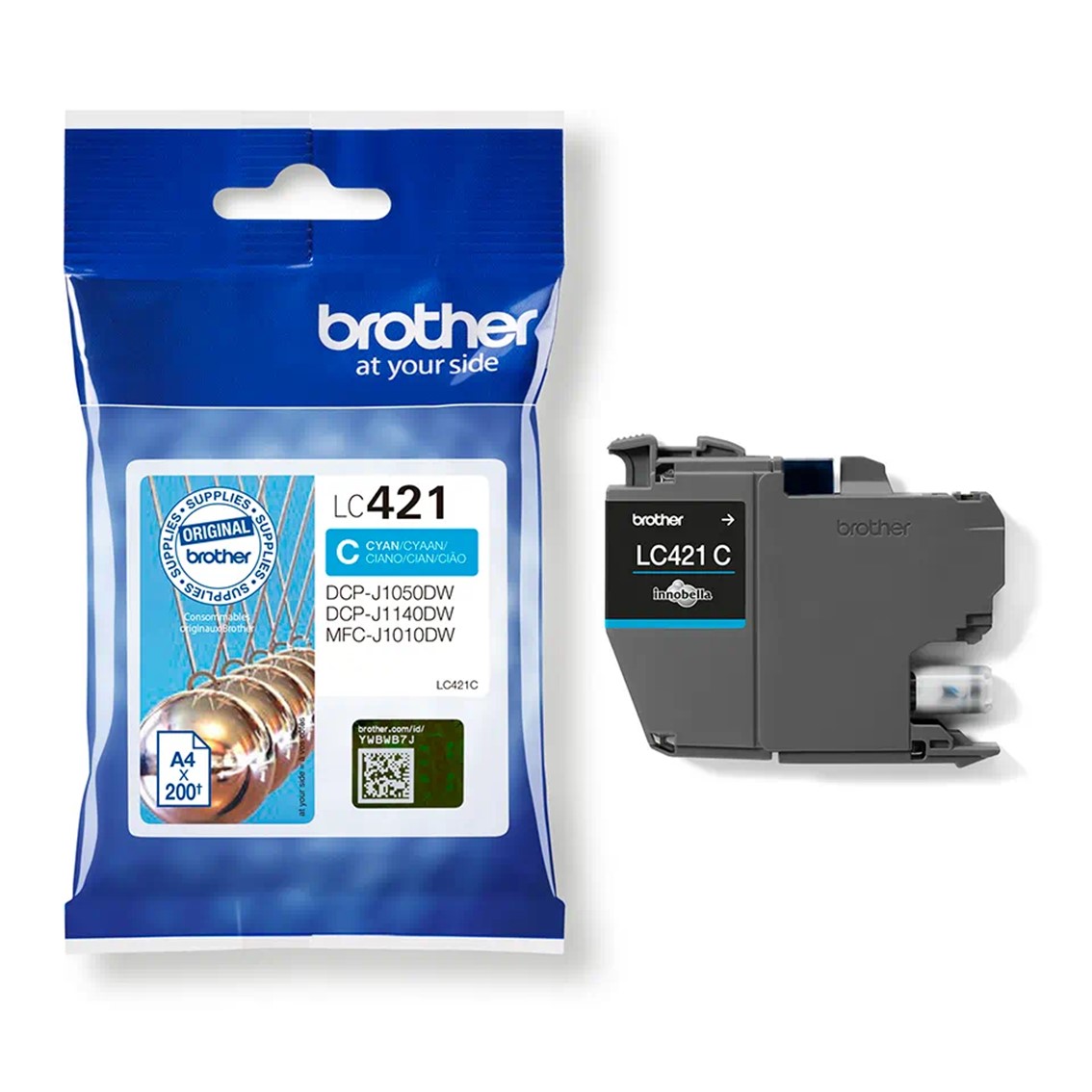 CARTUCHO TINTA BROTHER LC421C CIAN 200 PAGINAS