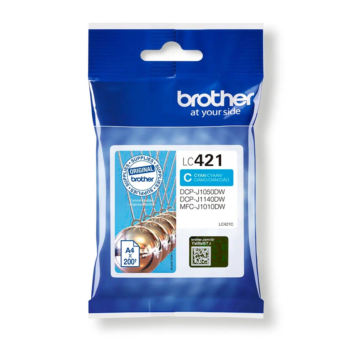 CARTUCHO TINTA BROTHER LC421C CIAN 200 PAGINAS