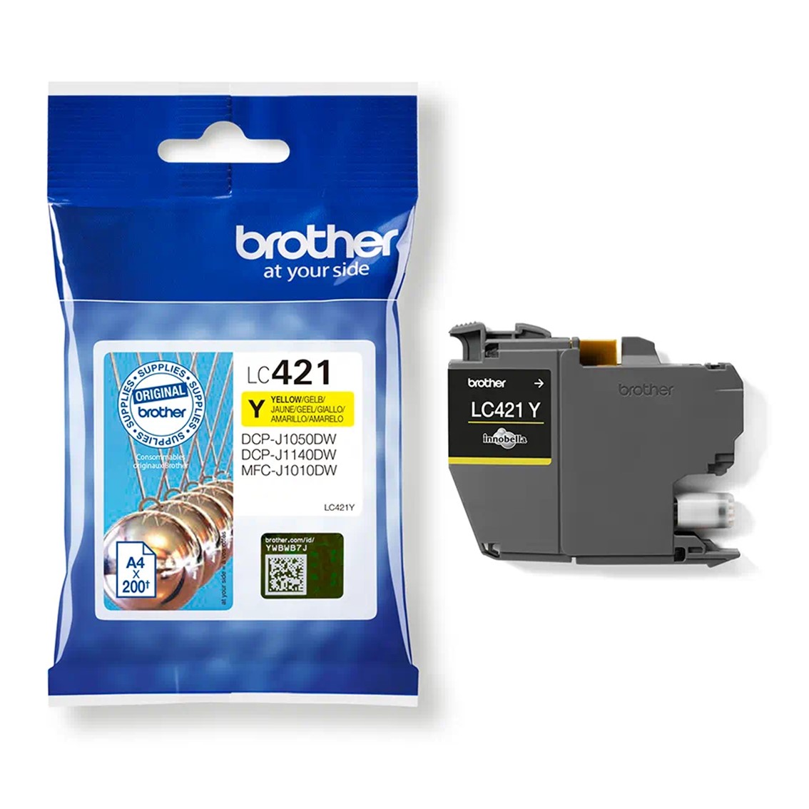 CARTUCHO TINTA BROTHER LC421Y AMARILLO 200 PAGINAS