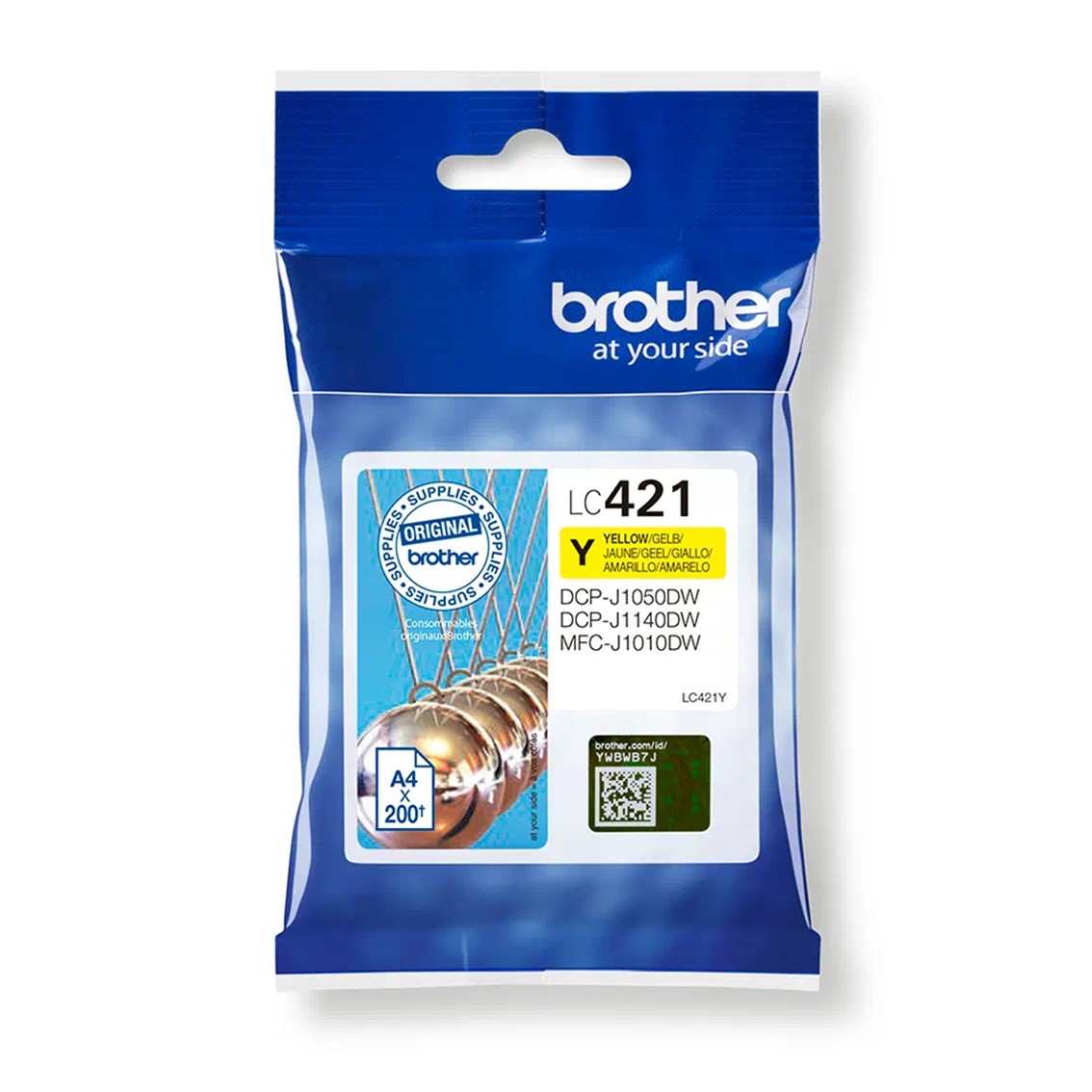 CARTUCHO TINTA BROTHER LC421Y AMARILLO 200 PAGINAS