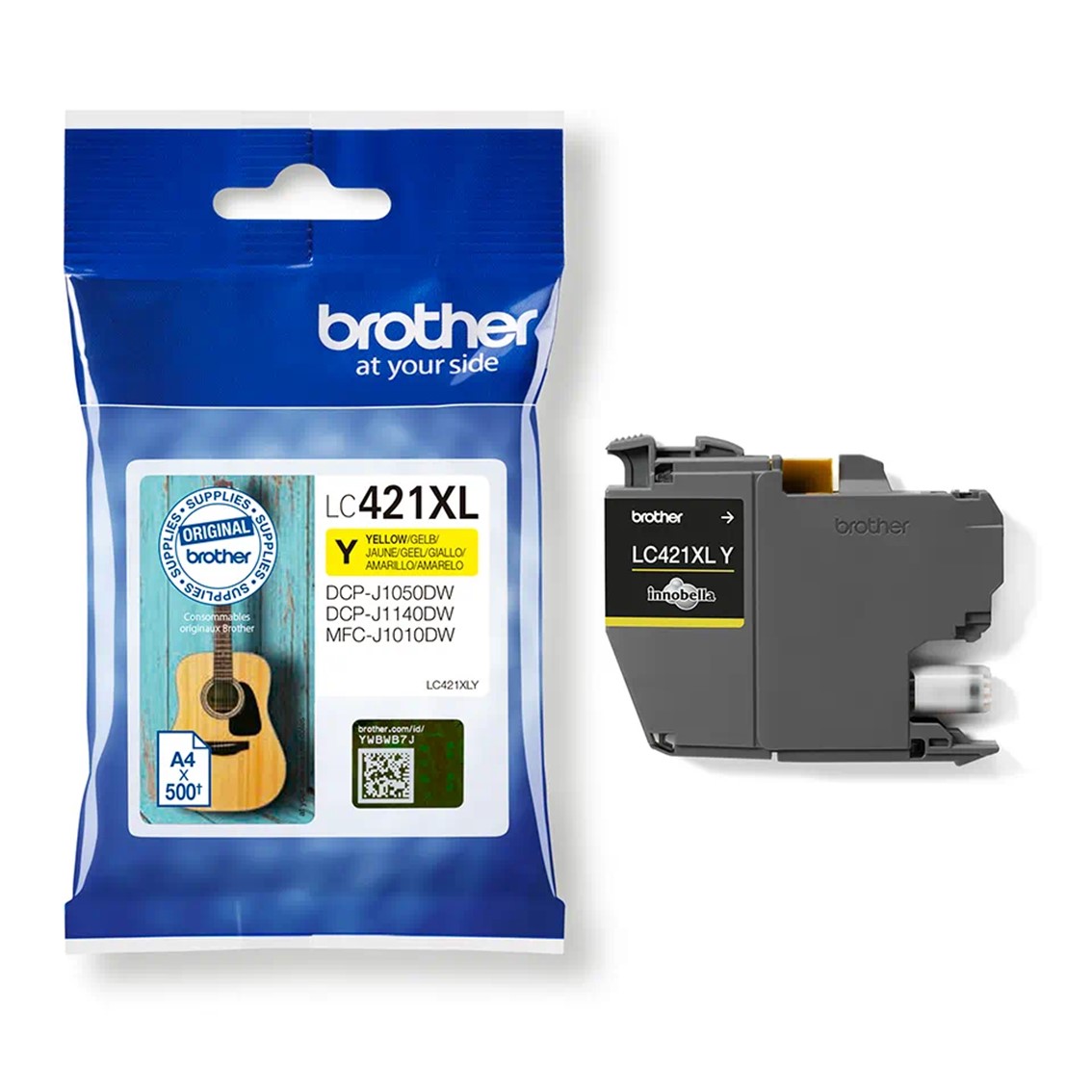 CARTUCHO TINTA BROTHER LC421XLY AMARILLO 500 PAGINAS