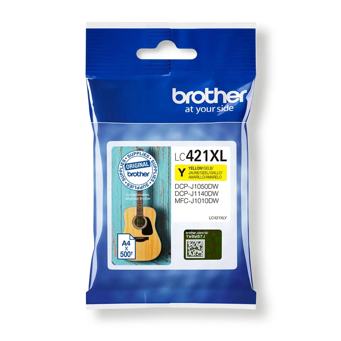 CARTUCHO TINTA BROTHER LC421XLY AMARILLO 500 PAGINAS