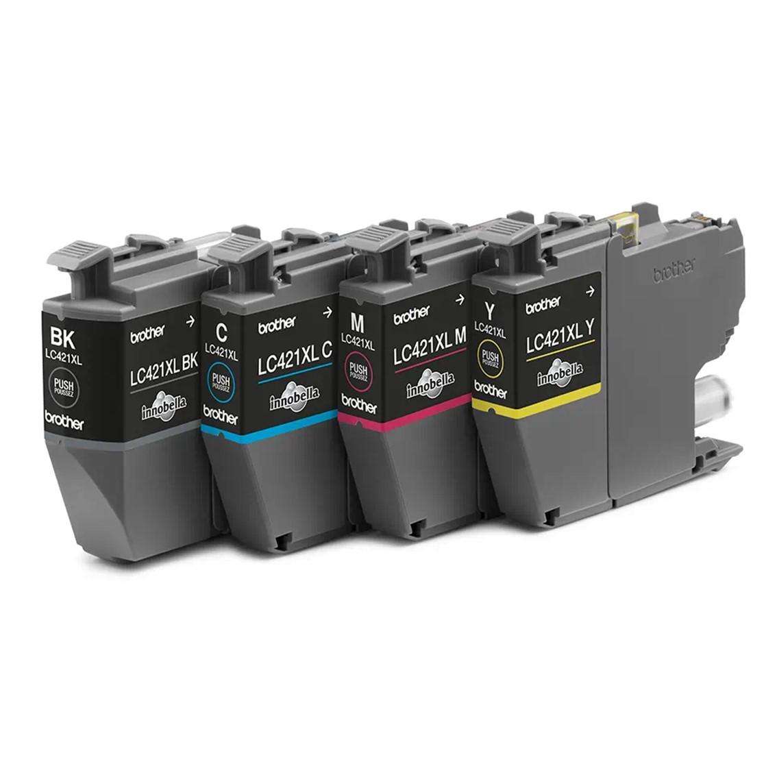 PACK CARTUCHOS TINTA BROTHER LC421XLVAL NEGRO CIAN MAGENTA AMARILLO 500 PAGINAS