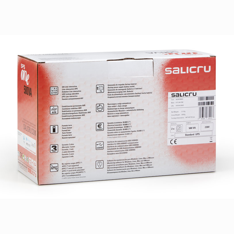 SAI SALICRU ONE SPS500VA/240W IEC NEW