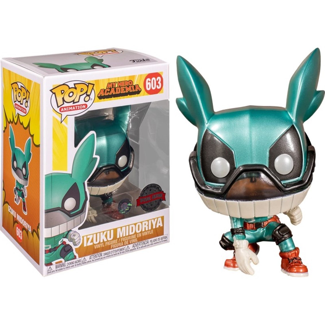 POP & TEE MY HERO ACADEMIA DEKU CON CASCO (FULL MECH SUIT) FUNKO + CAMISETA TALLA S