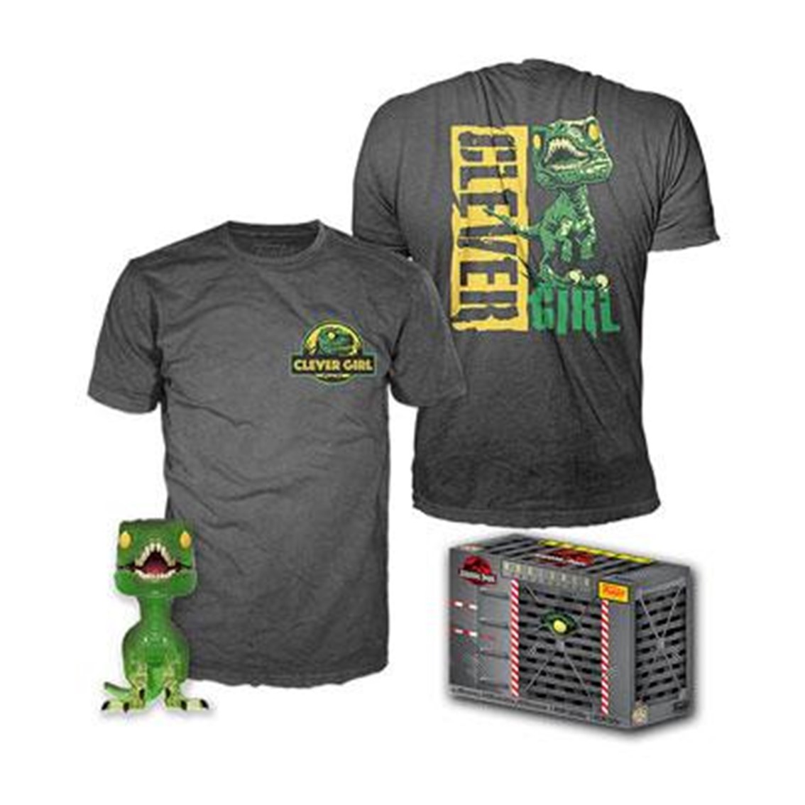 POP & TEE JURASSIC PARK CLEVER RAPTOR FUNKO + CAMISETA TALLA XL UT-47628XL