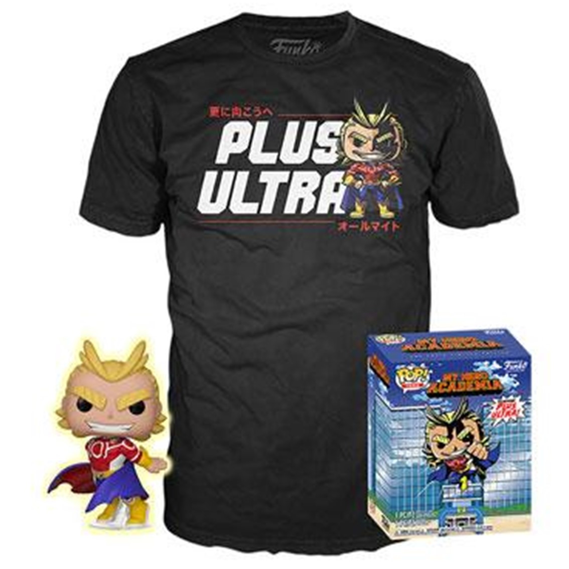 POP & TEE MY HERO ACADEMIA ALL MIGHT FUNKO + CAMISETA TALLA M UT-56664M