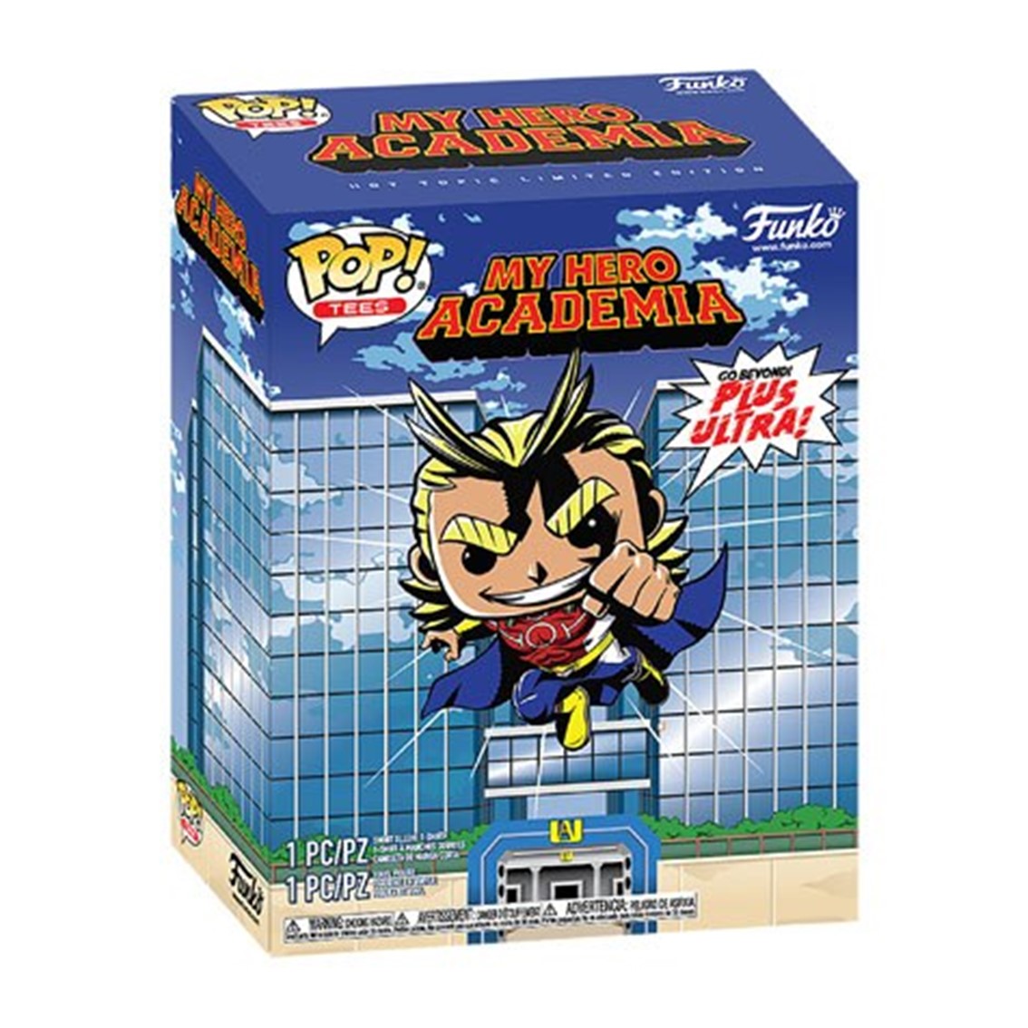 POP & TEE MY HERO ACADEMIA ALL MIGHT FUNKO + CAMISETA TALLA M UT-56664M