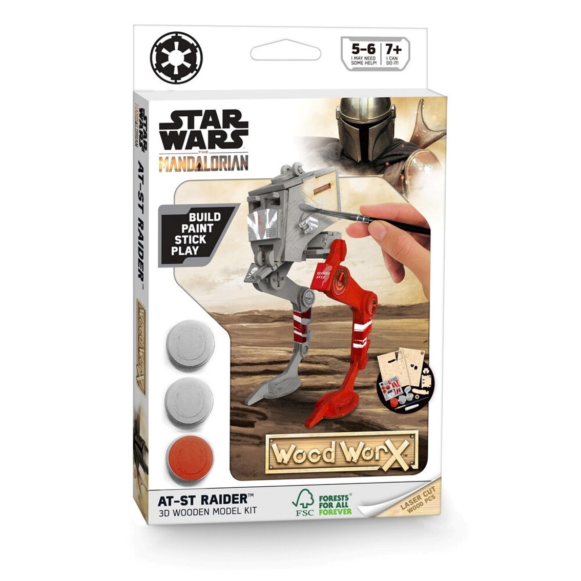 REPLICA MADERA PARA PINTAR WOODWORK STAR WARS AT-ST WALKER IMPERIAL