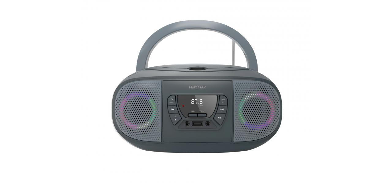 RADIO CD FONESTAR BOOM-GO-G USB GRIS