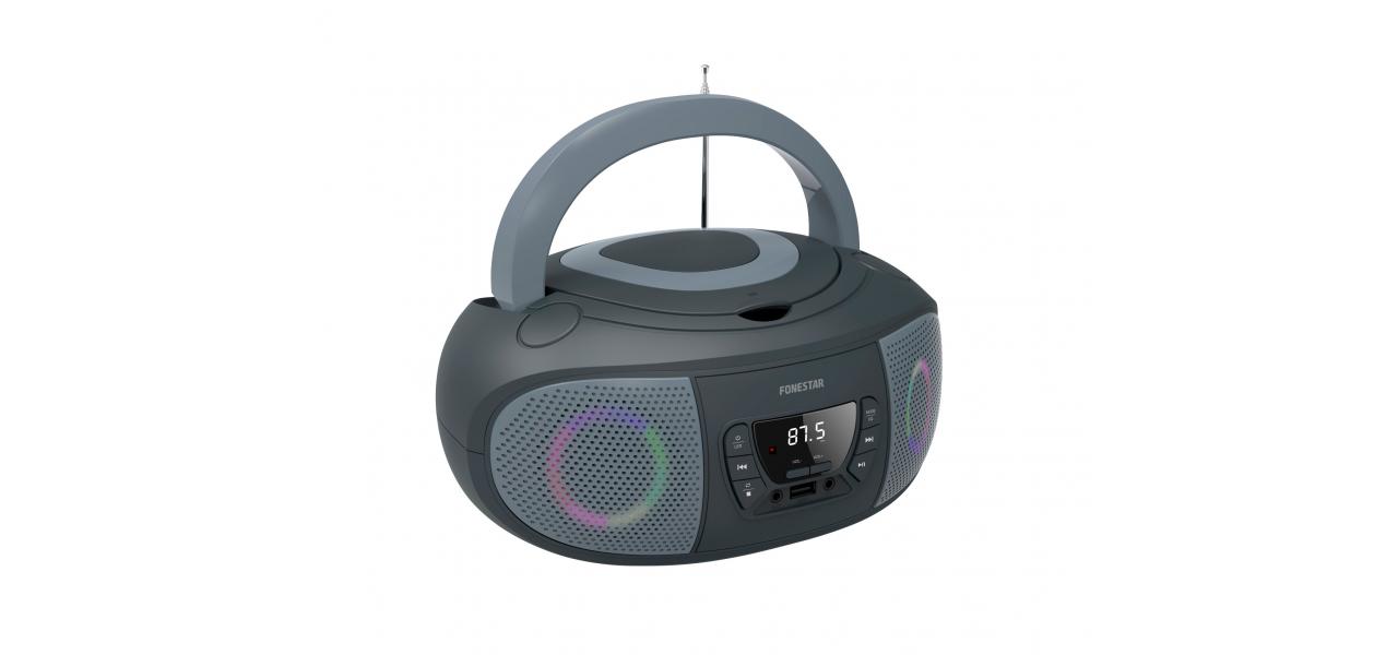 RADIO CD FONESTAR BOOM-GO-G USB GRIS