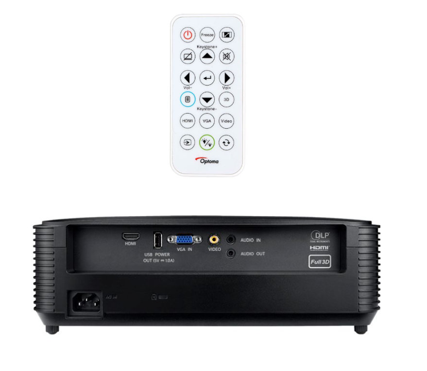 PROYECTOR OPTOMA S336 SVGA/ 4000 LUMENES ANSI/ HDMI/ VGA/ USB POWER/ 3D/ ALTAVOZ 10W/ NEGRO
