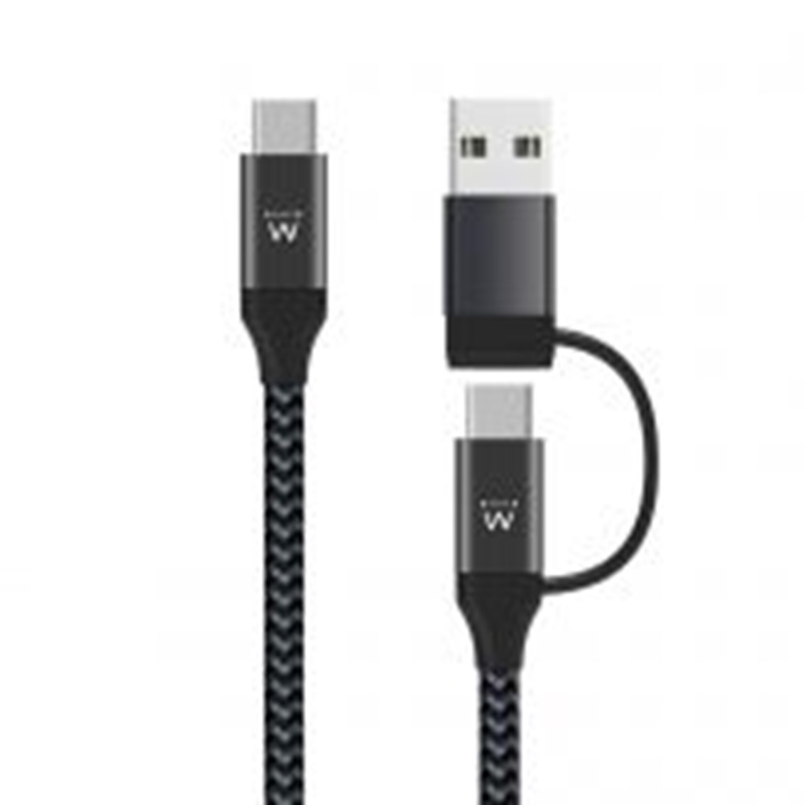 CABLE USB EWENT USB TIPO C A USB TIPO C / TIPO A MACHO-MACHO 1M