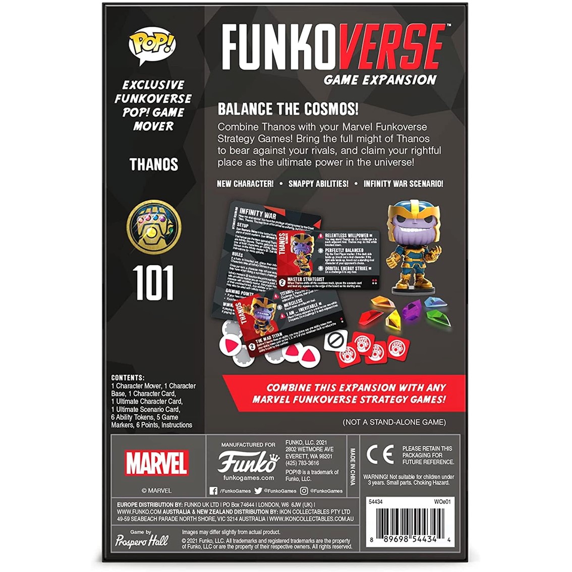 JUEGO DE MESA FUNKOVERSE EXPANSION MARVEL EDICION 101 THANOS ESPAÑOL 57515