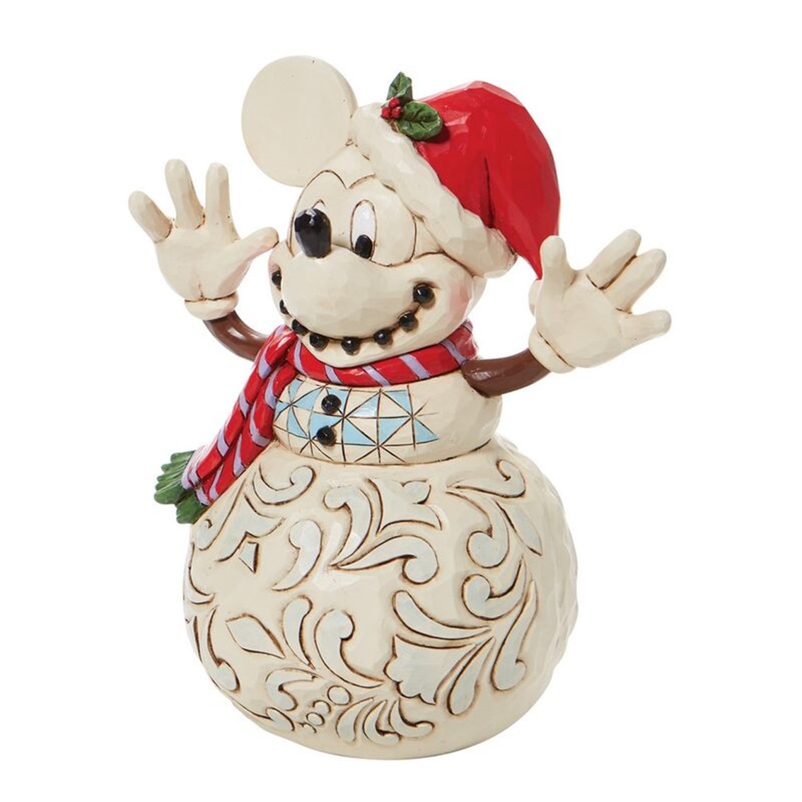 FIGURA ENESCO DISNEY MUÑECO DE NIEVE MICKEY NAVIDEÑO