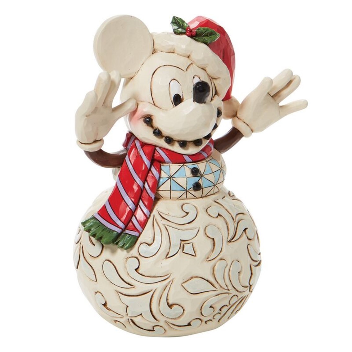 FIGURA ENESCO DISNEY MUÑECO DE NIEVE MICKEY NAVIDEÑO