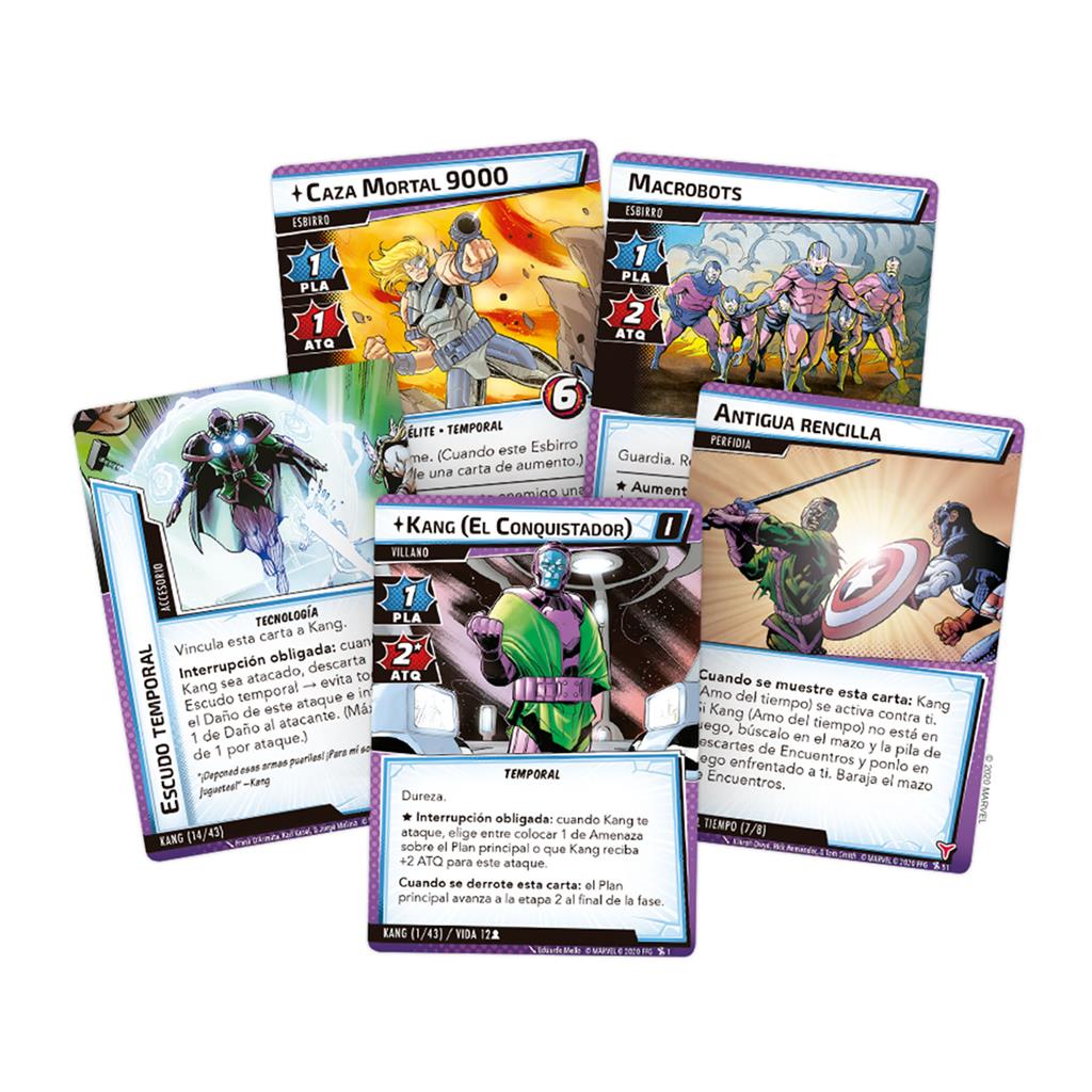 JUEGO DE MESA MARVEL CHAMPIONS: ANTIGUO Y FUTURO KANG 73 CARTAS PEGI 14