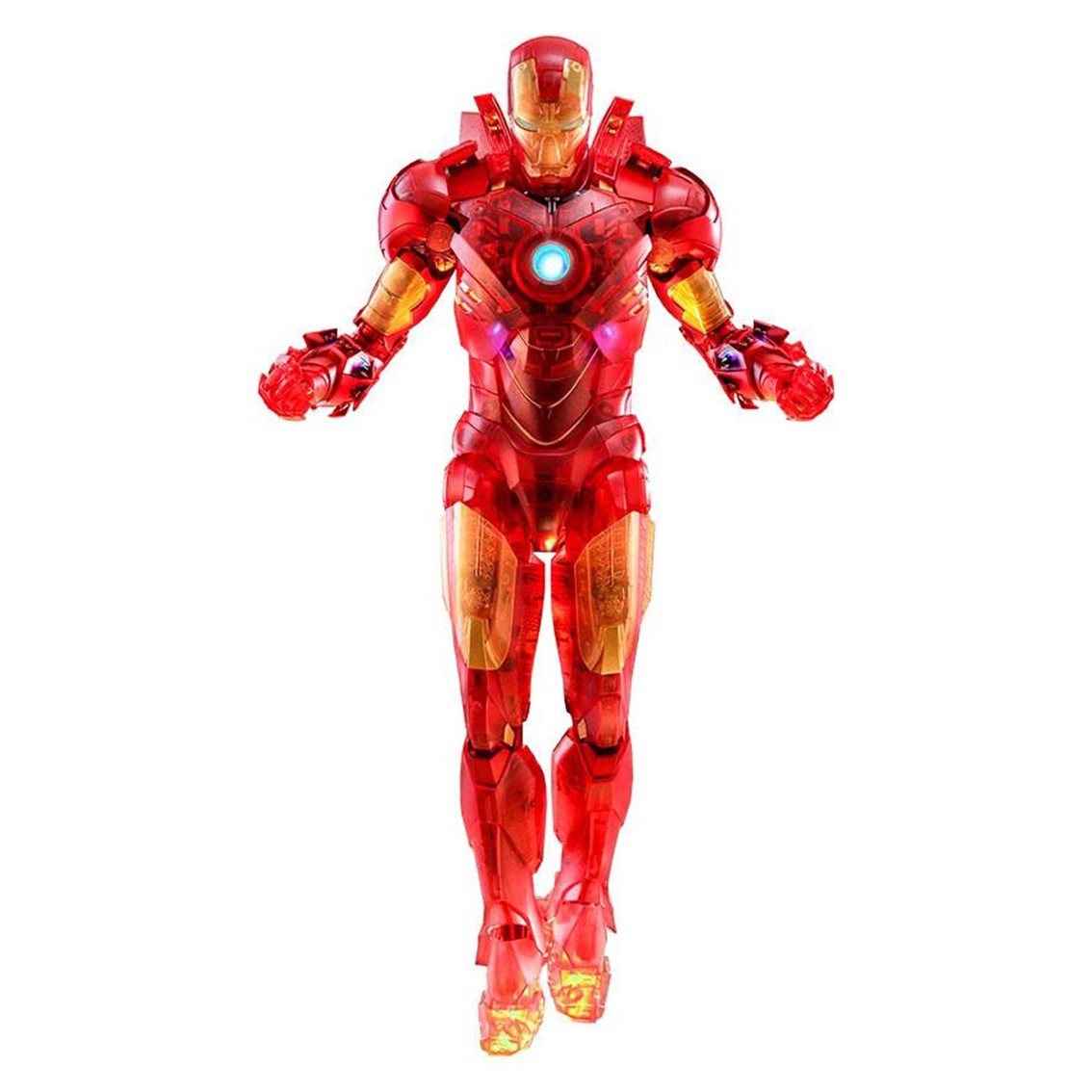 FIGURA HOT TOYS MARVEL AVENGERS VENGADORES IRON MAN 2 MM 1/6 IRON MAN MARK IV VERSION HOLOGRAFICA 2020 TOY FAIR EXCLUSIVO 30 CM