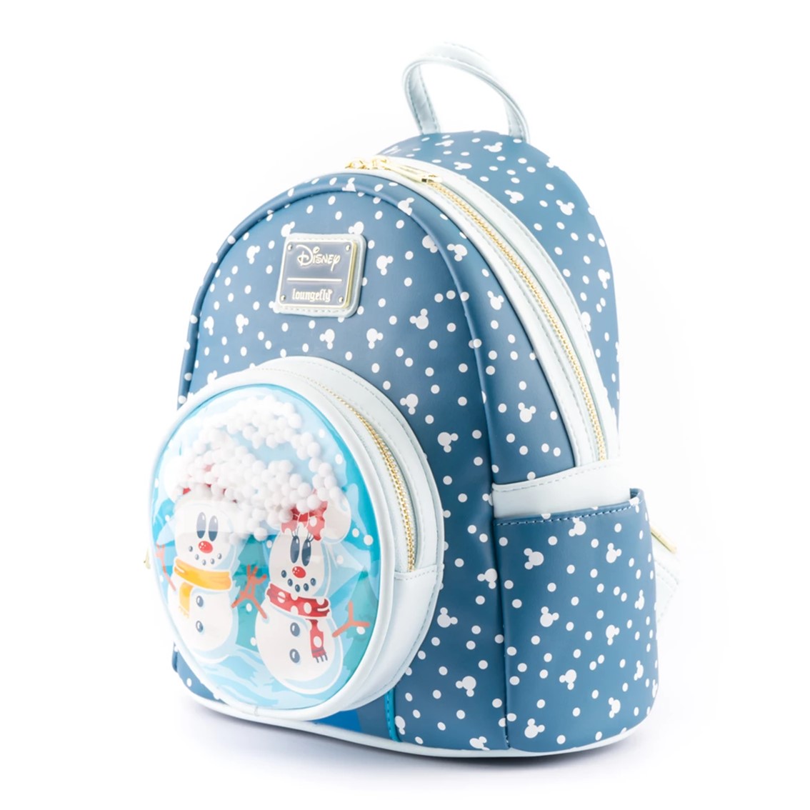 MOCHILA LOUNGEFLY DISNEY MINNIE Y MICKEY MUÑECOS DE NIEVE