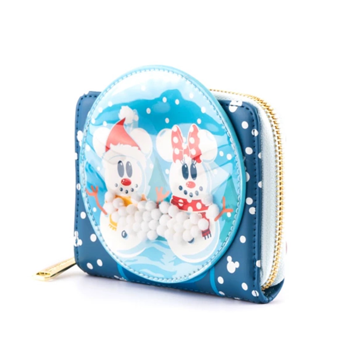 MONEDERO LOUNGEFLY DISNEY MINNIE Y MICKEY MUÑECOS DE NIEVE