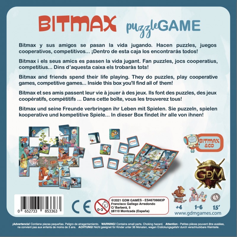 JUEGO DE MESA GDM BITMAX PUZZLE GAME PEGI 4