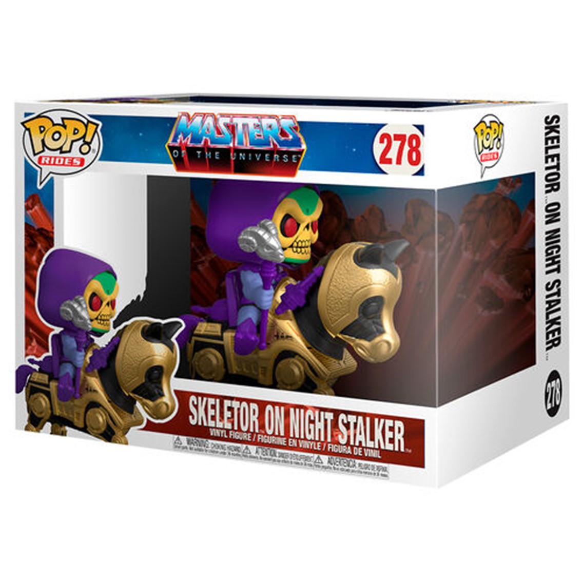 FUNKO POP RIDES ANIMACION MASTERS OF THE UNIVERSE SKELETOR MONTADO EN NIGHT STALKER 56201