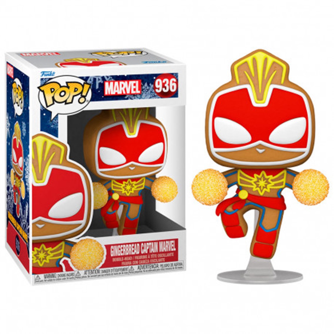 FUNKO POP MARVEL NAVIDAD GALLETA JENGIBRE CAPITANA MARVEL 50661