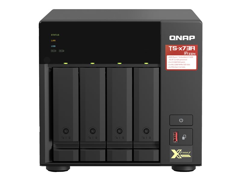 SERVIDOR NAS QNAP TS-473A-8G 8GB 2.5G 4 COMPARTIMIENTOS