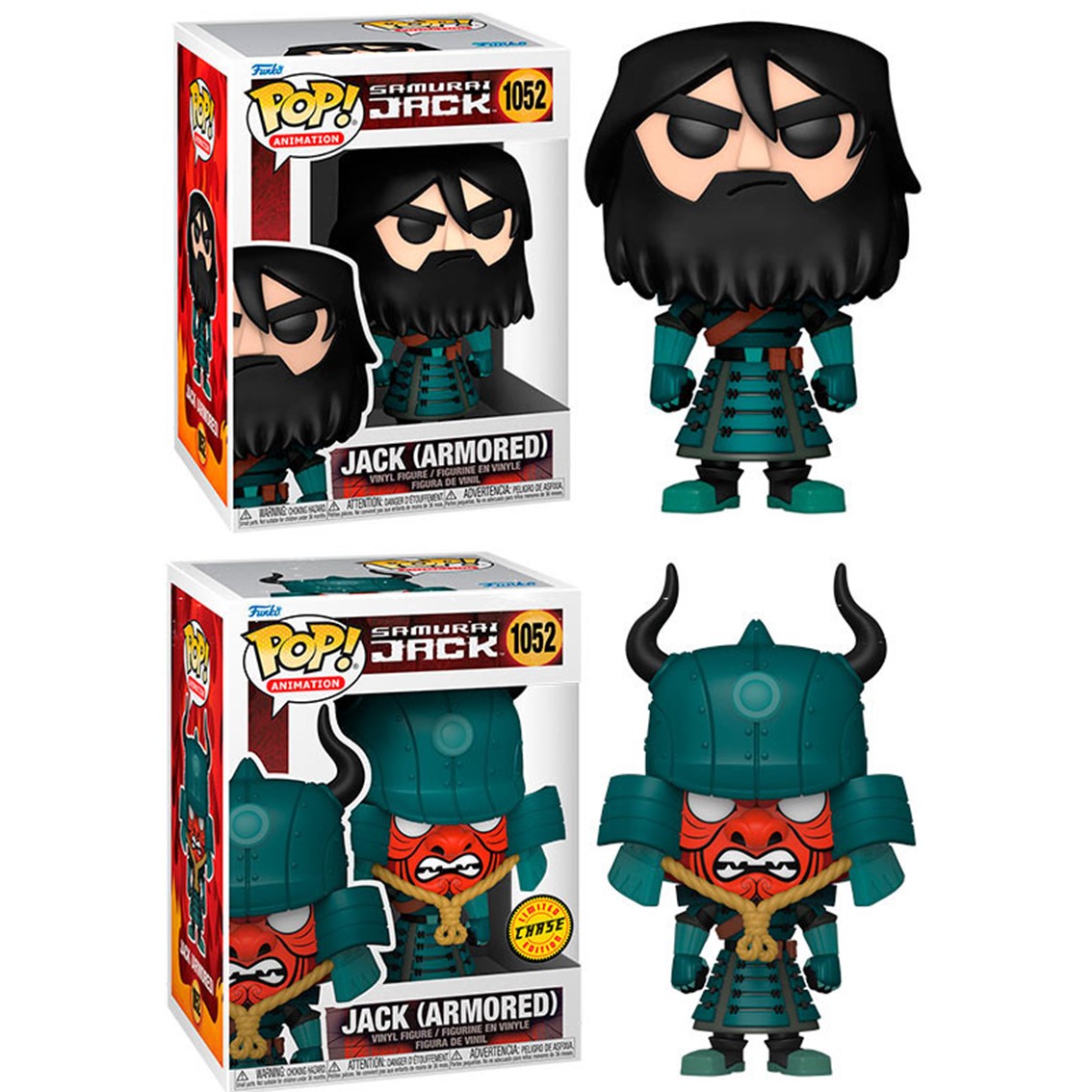 FUNKO POP ANIMACION SAMURAI JACK JACK CON ARMADURA OPCION CHASE 49276