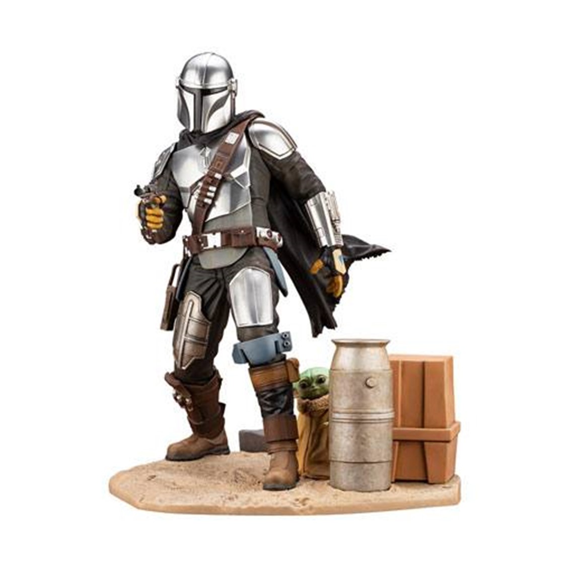 FIGURA KOTOBUKIYA STAR WARS THE MANDALORIAN MANDALORIANO & THE CHILD GROGU ESTATUA ARTFX 1/7