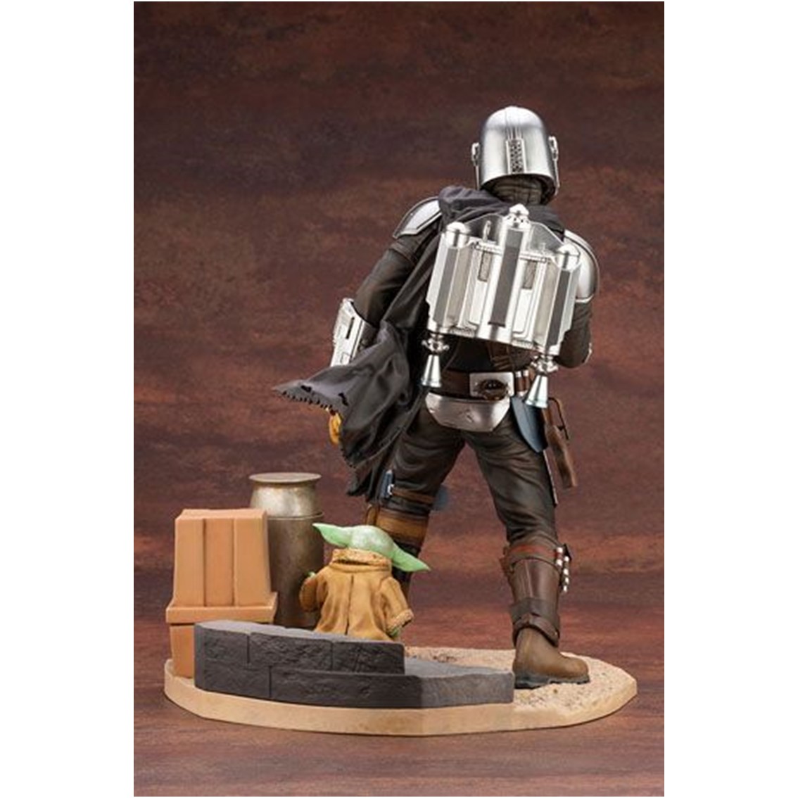 FIGURA KOTOBUKIYA STAR WARS THE MANDALORIAN MANDALORIANO & THE CHILD GROGU ESTATUA ARTFX 1/7