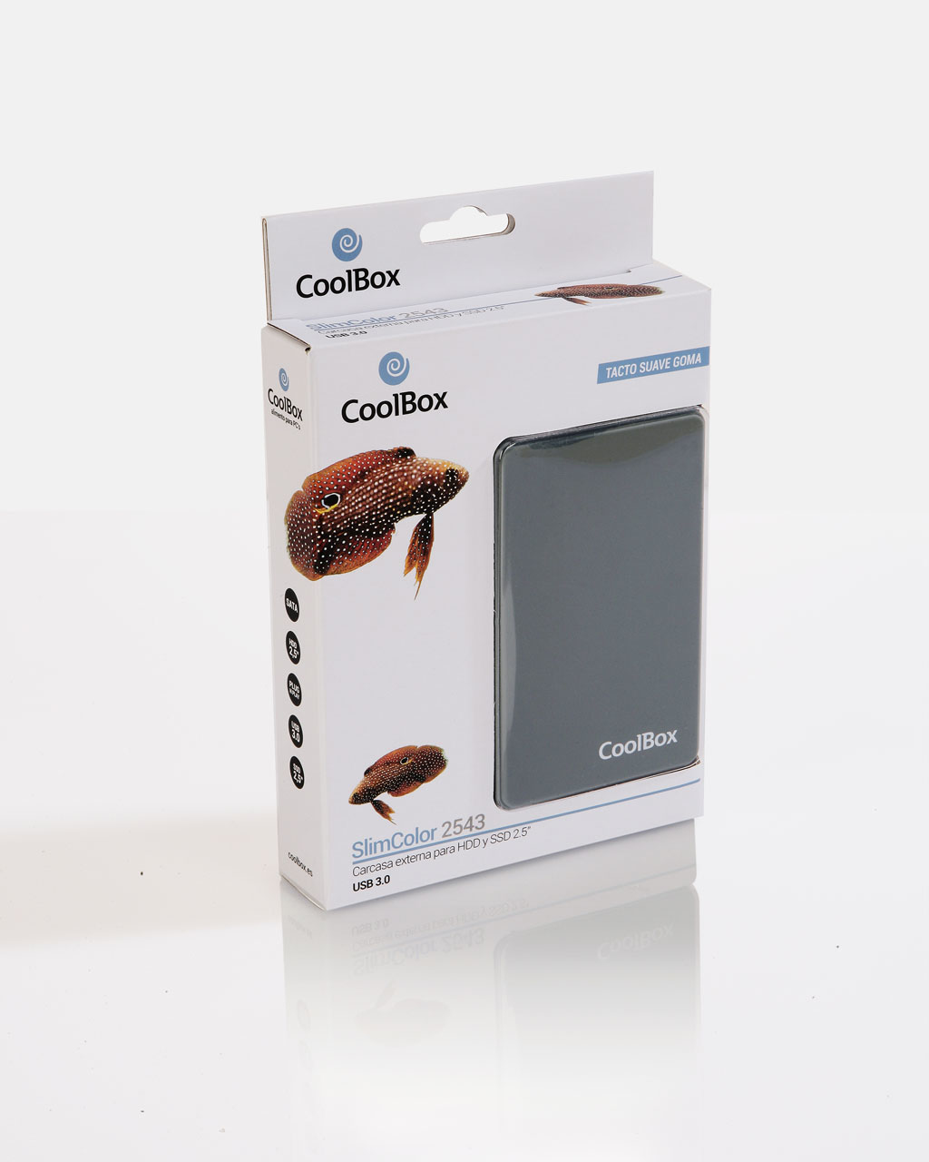 CARCASA DISCO DURO / HDD-SSD COOLBOX COO-SCG2543-8 2.5" SATA USB 3.0 GRIS