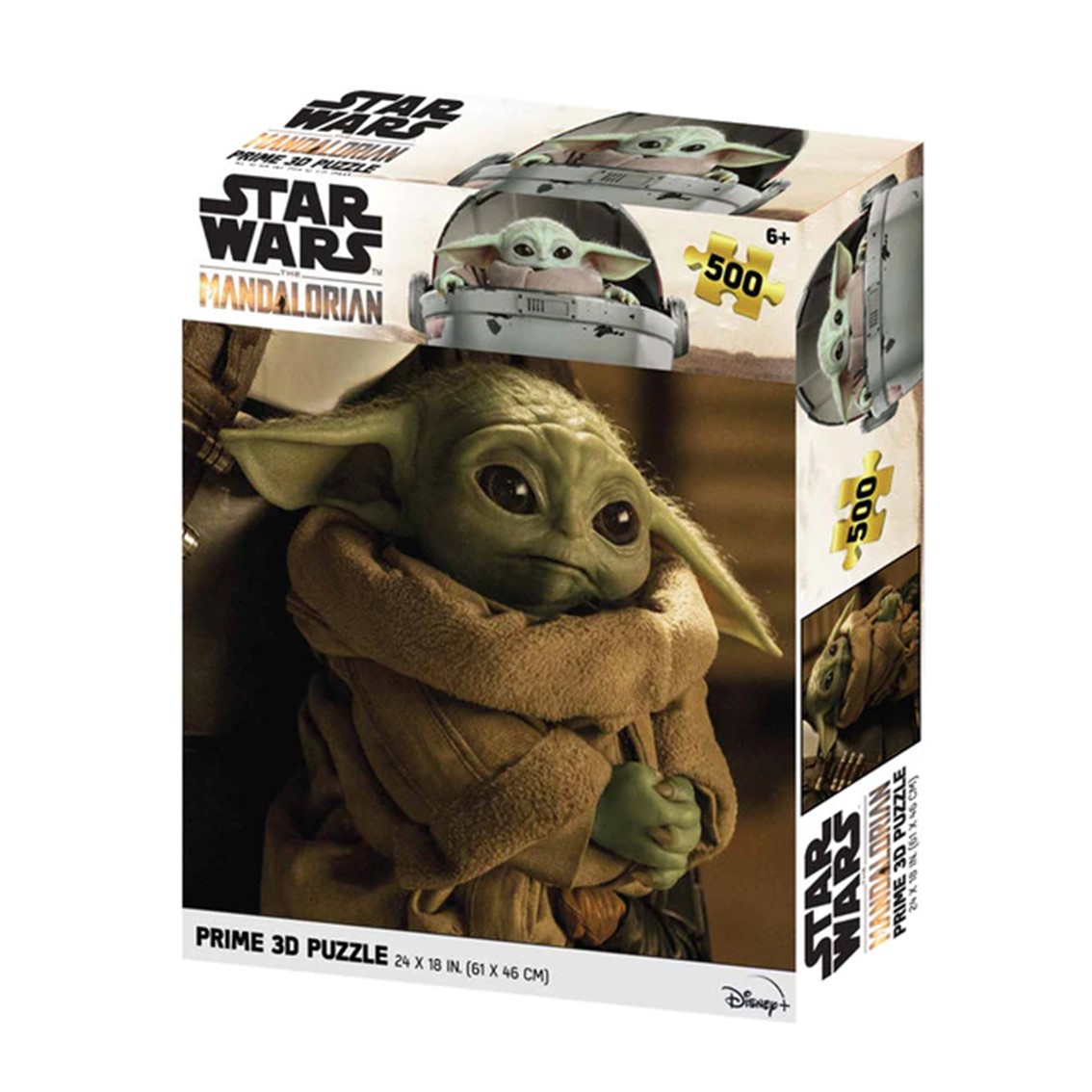 PUZLE LENTICULAR PRIME 3D 500 PIEZAS THE MANDALORIAN GROGU CARGADO 500 PIEZAS
