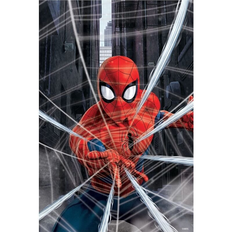PUZZLE LIBRO LENTICULAR PRIME 3D MARVEL SPIDERMAN 300 PIEZAS
