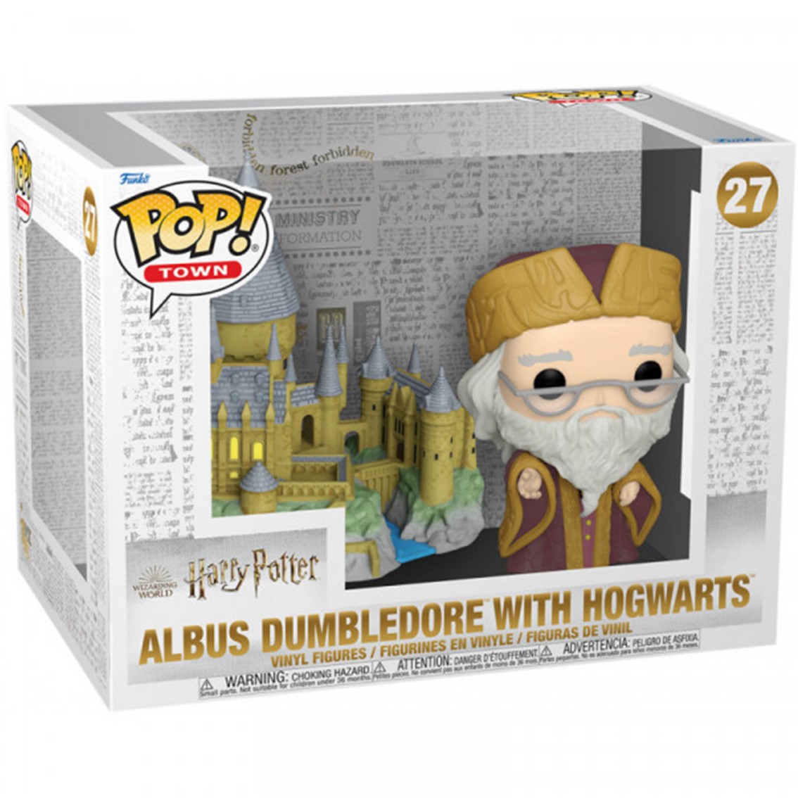 FUNKO POP TOWN HARRY POTTER ANIVERSARIO DUMBLEDORE CON HOGWARTS 57369