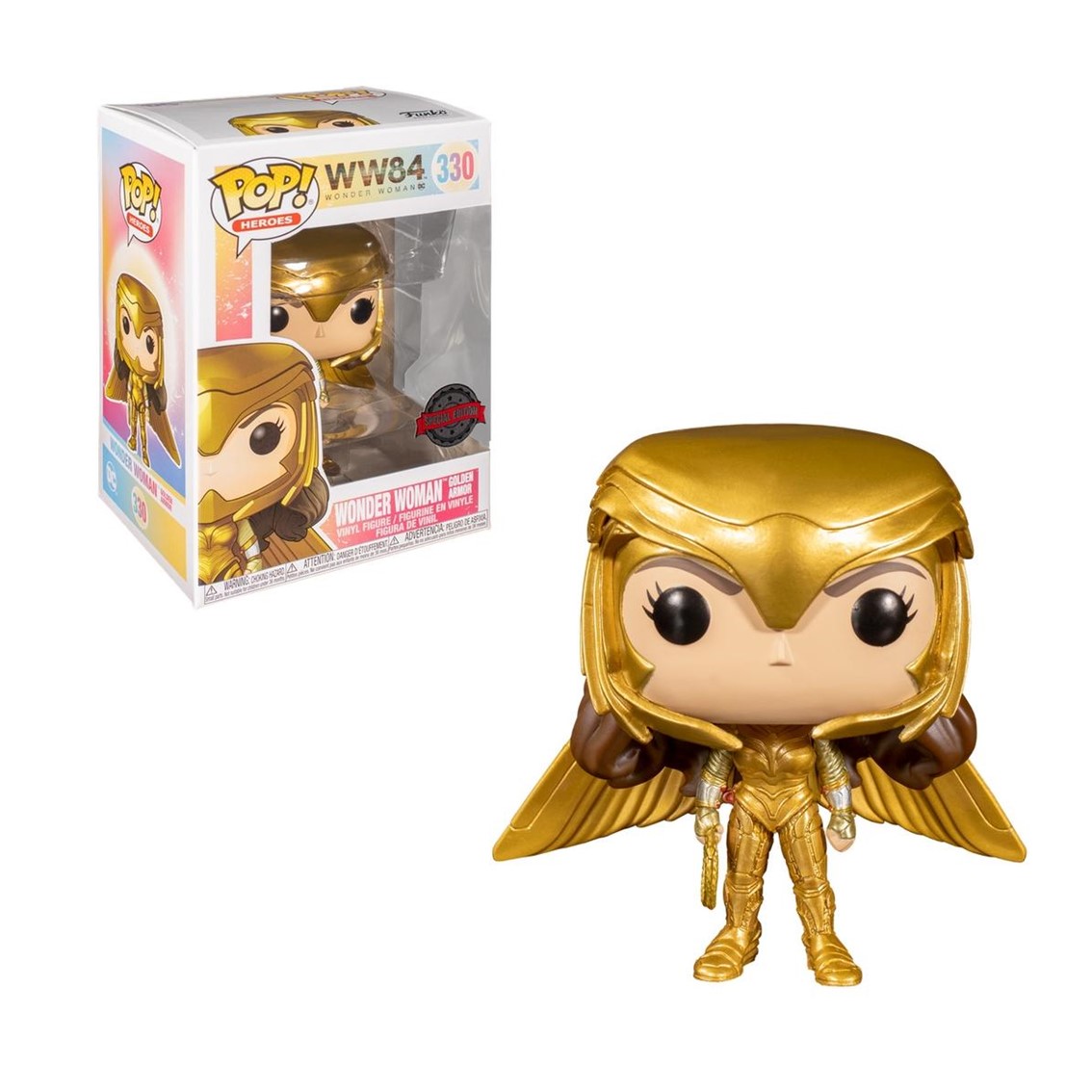 FUNKO POP DC WONDER WOMAN 1984 WONDER WOMAN TRAJE DORADO ALAS EXTENDIDAS 46661