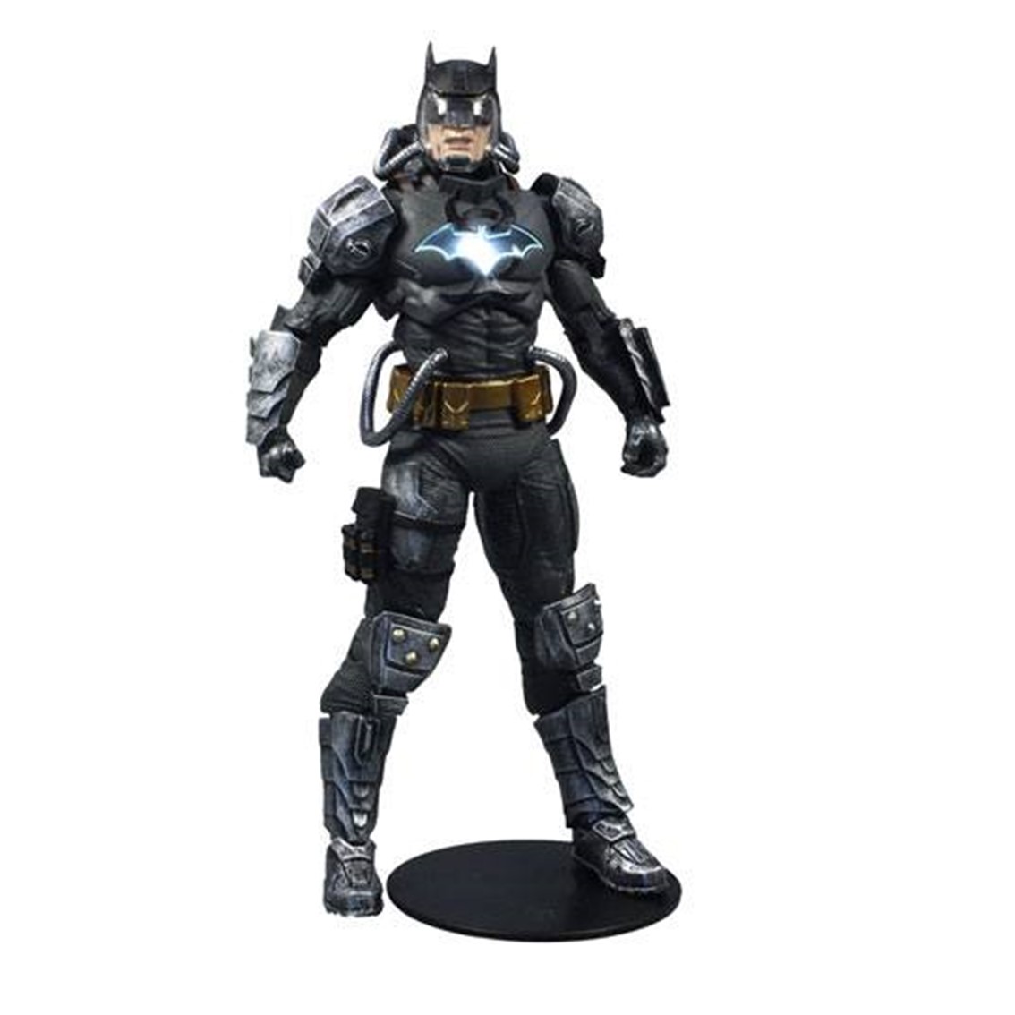 FIGURA MCFARLANE TOYS DC MULTIVERSE BATMAN HAZMAT SUIT GOLD ETIQUETA LUZ LOGO BATMAN